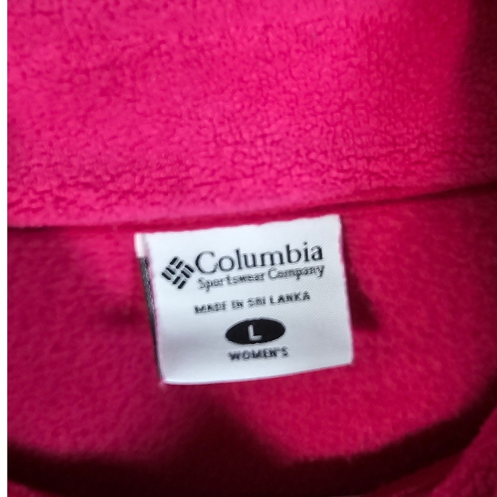 Columbia Sportswear Company Pink Fleece Zip Up Jacket Women's Size L - Picture 3 of 5